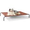 imageBedsure Outdoor Elevated Dog Bed Large Sized Dog Portable Indoor ampamp Outdoor Cooling Raised Cot Pet Hammock Bed with SkidResistant Feet Frame with Breathable Mesh Deep Sea Blue 49 inchesTerracotta