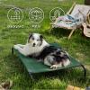 imageBedsure Outdoor Elevated Dog Bed Large Sized Dog Portable Indoor ampamp Outdoor Cooling Raised Cot Pet Hammock Bed with SkidResistant Feet Frame with Breathable Mesh Deep Sea Blue 49 inchesGreen