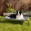 imageBedsure Outdoor Elevated Dog Bed Large Sized Dog Portable Indoor ampamp Outdoor Cooling Raised Cot Pet Hammock Bed with SkidResistant Feet Frame with Breathable Mesh Deep Sea Blue 49 inchesGrey