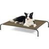 imageBedsure Outdoor Elevated Dog Bed Large Sized Dog Portable Indoor ampamp Outdoor Cooling Raised Cot Pet Hammock Bed with SkidResistant Feet Frame with Breathable Mesh Deep Sea Blue 49 inchesBrown