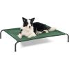 imageBedsure Outdoor Elevated Dog Bed Large Sized Dog Portable Indoor ampamp Outdoor Cooling Raised Cot Pet Hammock Bed with SkidResistant Feet Frame with Breathable Mesh Deep Sea Blue 49 inchesGreen