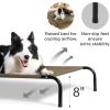imageBedsure Outdoor Elevated Dog Bed Large Sized Dog Portable Indoor ampamp Outdoor Cooling Raised Cot Pet Hammock Bed with SkidResistant Feet Frame with Breathable Mesh Deep Sea Blue 49 inchesBrown