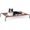 imageBedsure Outdoor Elevated Dog Bed Large Sized Dog Portable Indoor ampamp Outdoor Cooling Raised Cot Pet Hammock Bed with SkidResistant Feet Frame with Breathable Mesh Deep Sea Blue 49 inchesTerracotta