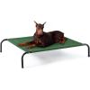 imageBedsure Outdoor Elevated Dog Bed Large Sized Dog Portable Indoor ampamp Outdoor Cooling Raised Cot Pet Hammock Bed with SkidResistant Feet Frame with Breathable Mesh Deep Sea Blue 49 inchesGreen