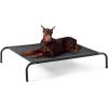 imageBedsure Outdoor Elevated Dog Bed Large Sized Dog Portable Indoor ampamp Outdoor Cooling Raised Cot Pet Hammock Bed with SkidResistant Feet Frame with Breathable Mesh Deep Sea Blue 49 inchesBlack