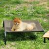 imageBedsure Outdoor Elevated Dog Bed Large Sized Dog Portable Indoor ampamp Outdoor Cooling Raised Cot Pet Hammock Bed with SkidResistant Feet Frame with Breathable Mesh Deep Sea Blue 49 inchesBrown