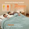 imageBedsure Plaid Heated Blanket Throw  Flannel Sherpa Electric Blanket with Plaid Pattern Heating with 6 Heating Levels 4 Time Settings 3Hour AutoOff Warm Gifts for Grandma Blue 50quotx60quot07  Emerald Green