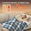 imageBedsure Plaid Heated Blanket Throw  Flannel Sherpa Electric Blanket with Plaid Pattern Heating with 6 Heating Levels 4 Time Settings 3Hour AutoOff Warm Gifts for Grandma Blue 50quotx60quot11  Blue