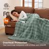 imageBedsure Plaid Heated Blanket Throw  Flannel Sherpa Electric Blanket with Plaid Pattern Heating with 6 Heating Levels 4 Time Settings 3Hour AutoOff Warm Gifts for Grandma Blue 50quotx60quot19  Green