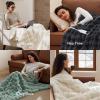 imageBedsure Plaid Heated Blanket Throw  Flannel Sherpa Electric Blanket with Plaid Pattern Heating with 6 Heating Levels 4 Time Settings 3Hour AutoOff Warm Gifts for Grandma Blue 50quotx60quot19  Green