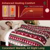imageBedsure Plaid Heated Blanket Throw  Flannel Sherpa Electric Blanket with Plaid Pattern Heating with 6 Heating Levels 4 Time Settings 3Hour AutoOff Warm Gifts for Grandma Blue 50quotx60quot14  Fair Isle