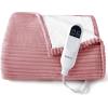 imageBedsure Plaid Heated Blanket Throw  Flannel Sherpa Electric Blanket with Plaid Pattern Heating with 6 Heating Levels 4 Time Settings 3Hour AutoOff Warm Gifts for Grandma Blue 50quotx60quot02  Bridal Rose