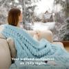imageBedsure Plaid Heated Blanket Throw  Flannel Sherpa Electric Blanket with Plaid Pattern Heating with 6 Heating Levels 4 Time Settings 3Hour AutoOff Warm Gifts for Grandma Blue 50quotx60quot08  Light Blue