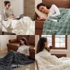 imageBedsure Plaid Heated Blanket Throw  Flannel Sherpa Electric Blanket with Plaid Pattern Heating with 6 Heating Levels 4 Time Settings 3Hour AutoOff Warm Gifts for Grandma Blue 50quotx60quot18  Charcoal Grey