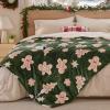 imageBedsure Plaid Heated Blanket Throw  Flannel Sherpa Electric Blanket with Plaid Pattern Heating with 6 Heating Levels 4 Time Settings 3Hour AutoOff Warm Gifts for Grandma Blue 50quotx60quot13  Gingerbread Man