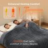 imageBedsure Plaid Heated Blanket Throw  Flannel Sherpa Electric Blanket with Plaid Pattern Heating with 6 Heating Levels 4 Time Settings 3Hour AutoOff Warm Gifts for Grandma Blue 50quotx60quot04  Grey