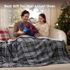 imageBedsure Plaid Heated Blanket Throw  Flannel Sherpa Electric Blanket with Plaid Pattern Heating with 6 Heating Levels 4 Time Settings 3Hour AutoOff Warm Gifts for Grandma Blue 50quotx60quot10  Grey