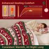 imageBedsure Plaid Heated Blanket Throw  Flannel Sherpa Electric Blanket with Plaid Pattern Heating with 6 Heating Levels 4 Time Settings 3Hour AutoOff Warm Gifts for Grandma Blue 50quotx60quot14  Fair Isle