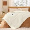 imageBedsure Plaid Heated Blanket Throw  Flannel Sherpa Electric Blanket with Plaid Pattern Heating with 6 Heating Levels 4 Time Settings 3Hour AutoOff Warm Gifts for Grandma Blue 50quotx60quot15  Coconut White