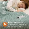 imageBedsure Plaid Heated Blanket Throw  Flannel Sherpa Electric Blanket with Plaid Pattern Heating with 6 Heating Levels 4 Time Settings 3Hour AutoOff Warm Gifts for Grandma Blue 50quotx60quot07  Emerald Green