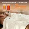 imageBedsure Plaid Heated Blanket Throw  Flannel Sherpa Electric Blanket with Plaid Pattern Heating with 6 Heating Levels 4 Time Settings 3Hour AutoOff Warm Gifts for Grandma Blue 50quotx60quot15  Coconut White