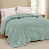 imageBedsure Plaid Heated Blanket Throw  Flannel Sherpa Electric Blanket with Plaid Pattern Heating with 6 Heating Levels 4 Time Settings 3Hour AutoOff Warm Gifts for Grandma Blue 50quotx60quot07  Emerald Green
