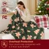 imageBedsure Plaid Heated Blanket Throw  Flannel Sherpa Electric Blanket with Plaid Pattern Heating with 6 Heating Levels 4 Time Settings 3Hour AutoOff Warm Gifts for Grandma Blue 50quotx60quot13  Gingerbread Man