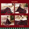 imageBedsure Plaid Heated Blanket Throw  Flannel Sherpa Electric Blanket with Plaid Pattern Heating with 6 Heating Levels 4 Time Settings 3Hour AutoOff Warm Gifts for Grandma Blue 50quotx60quot12  Red