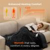 imageBedsure Plaid Heated Blanket Throw  Flannel Sherpa Electric Blanket with Plaid Pattern Heating with 6 Heating Levels 4 Time Settings 3Hour AutoOff Warm Gifts for Grandma Blue 50quotx60quot09  Black