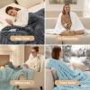 imageBedsure Plaid Heated Blanket Throw  Flannel Sherpa Electric Blanket with Plaid Pattern Heating with 6 Heating Levels 4 Time Settings 3Hour AutoOff Warm Gifts for Grandma Blue 50quotx60quot04  Grey