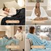 imageBedsure Plaid Heated Blanket Throw  Flannel Sherpa Electric Blanket with Plaid Pattern Heating with 6 Heating Levels 4 Time Settings 3Hour AutoOff Warm Gifts for Grandma Blue 50quotx60quot09  Black