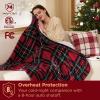 imageBedsure Plaid Heated Blanket Throw  Flannel Sherpa Electric Blanket with Plaid Pattern Heating with 6 Heating Levels 4 Time Settings 3Hour AutoOff Warm Gifts for Grandma Blue 50quotx60quot12  Red