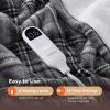 imageBedsure Plaid Heated Blanket Throw  Flannel Sherpa Electric Blanket with Plaid Pattern Heating with 6 Heating Levels 4 Time Settings 3Hour AutoOff Warm Gifts for Grandma Blue 50quotx60quot10  Grey