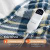 imageBedsure Plaid Heated Blanket Throw  Flannel Sherpa Electric Blanket with Plaid Pattern Heating with 6 Heating Levels 4 Time Settings 3Hour AutoOff Warm Gifts for Grandma Blue 50quotx60quot11  Blue