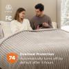 imageBedsure Plaid Heated Blanket Throw  Flannel Sherpa Electric Blanket with Plaid Pattern Heating with 6 Heating Levels 4 Time Settings 3Hour AutoOff Warm Gifts for Grandma Blue 50quotx60quot06  Linen