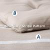 imageBedsure Queen Comforter Set 7 Pieces Grey Striped Bedding Set for All Seasons Reversible Cationic Dyeing Bed in a Bag with Comforter Sheets Pillowcases ampamp Shams11  Light Camel