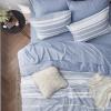 imageBedsure Queen Comforter Set 7 Pieces Grey Striped Bedding Set for All Seasons Reversible Cationic Dyeing Bed in a Bag with Comforter Sheets Pillowcases ampamp Shams02  Blue