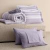 imageBedsure Queen Comforter Set 7 Pieces Grey Striped Bedding Set for All Seasons Reversible Cationic Dyeing Bed in a Bag with Comforter Sheets Pillowcases ampamp Shams09  Purple