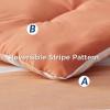 imageBedsure Queen Comforter Set 7 Pieces Grey Striped Bedding Set for All Seasons Reversible Cationic Dyeing Bed in a Bag with Comforter Sheets Pillowcases ampamp Shams12  Burnt Orange