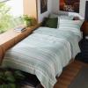 imageBedsure Queen Comforter Set 7 Pieces Grey Striped Bedding Set for All Seasons Reversible Cationic Dyeing Bed in a Bag with Comforter Sheets Pillowcases ampamp Shams03  Sage Green