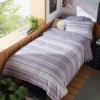 imageBedsure Queen Comforter Set 7 Pieces Grey Striped Bedding Set for All Seasons Reversible Cationic Dyeing Bed in a Bag with Comforter Sheets Pillowcases ampamp Shams09  Purple