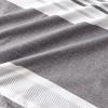 imageBedsure Queen Comforter Set 7 Pieces Grey Striped Bedding Set for All Seasons Reversible Cationic Dyeing Bed in a Bag with Comforter Sheets Pillowcases ampamp Shams20  Frost Grey