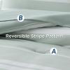 imageBedsure Queen Comforter Set 7 Pieces Grey Striped Bedding Set for All Seasons Reversible Cationic Dyeing Bed in a Bag with Comforter Sheets Pillowcases ampamp Shams03  Sage Green