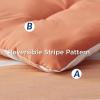 imageBedsure Queen Comforter Set 7 Pieces Grey Striped Bedding Set for All Seasons Reversible Cationic Dyeing Bed in a Bag with Comforter Sheets Pillowcases ampamp Shams12  Burnt Orange