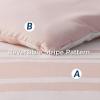 imageBedsure Queen Comforter Set 7 Pieces Grey Striped Bedding Set for All Seasons Reversible Cationic Dyeing Bed in a Bag with Comforter Sheets Pillowcases ampamp Shams15  Light Pink