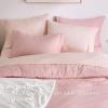 imageBedsure Queen Comforter Set Beige 8 Pieces Prewashed Queen Size Bed in a Bag with Soft Fleece Bed Blanket Down Alternative Bedding Set for All Seasons Sheets Pillowcases ampamp ShamsPink
