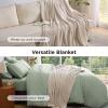 imageBedsure Queen Comforter Set Beige 8 Pieces Prewashed Queen Size Bed in a Bag with Soft Fleece Bed Blanket Down Alternative Bedding Set for All Seasons Sheets Pillowcases ampamp ShamsSage Green