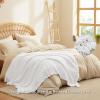 imageBedsure Sage Green Throw Blanket for Couch  Versatile Knit Woven Chenille Blanket for Chair Super Soft Warm ampamp Decorative Blanket with Tassels for Bed Sofa and Living Room Sage Green Throw02  White