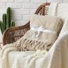 imageBedsure Sage Green Throw Blanket for Couch  Versatile Knit Woven Chenille Blanket for Chair Super Soft Warm ampamp Decorative Blanket with Tassels for Bed Sofa and Living Room Sage Green Throw04  Taupe