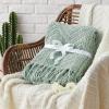 imageBedsure Sage Green Throw Blanket for Couch  Versatile Knit Woven Chenille Blanket for Chair Super Soft Warm ampamp Decorative Blanket with Tassels for Bed Sofa and Living Room Sage Green Throw05  Sage Green